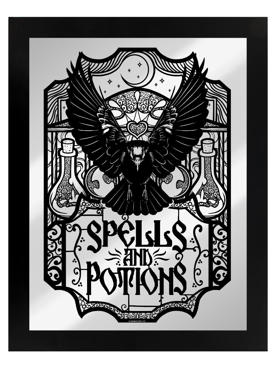 Spells & Potions, Occult Apothecary Mirrored Tin Sign